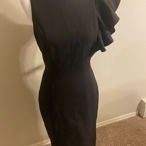 Elegant Black Ruffle Dress